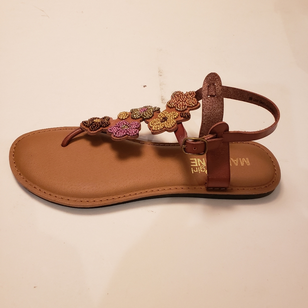 Madeline Girl Multicolor beaded flower sandals size 9 - Picture 5 of 9